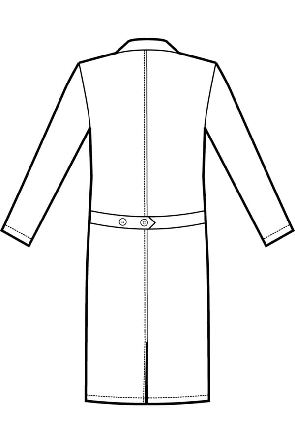 Camice Medico Doppio Petto Disegno rear