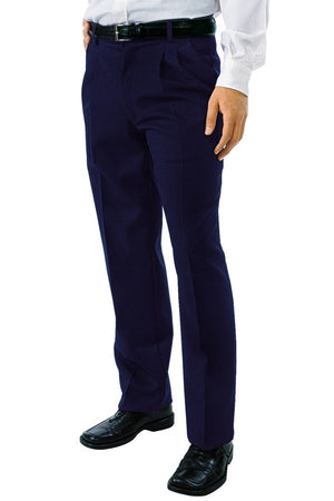 Pantaloni con pinces blu 063001