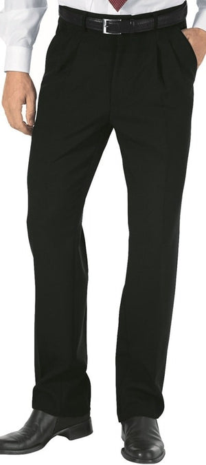 Pantalone con pinces nero 063200