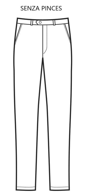 Pantalone uomo senza pinces isacco disegno front