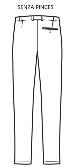 Pantalone uomo senza pinces isacco disegno rear