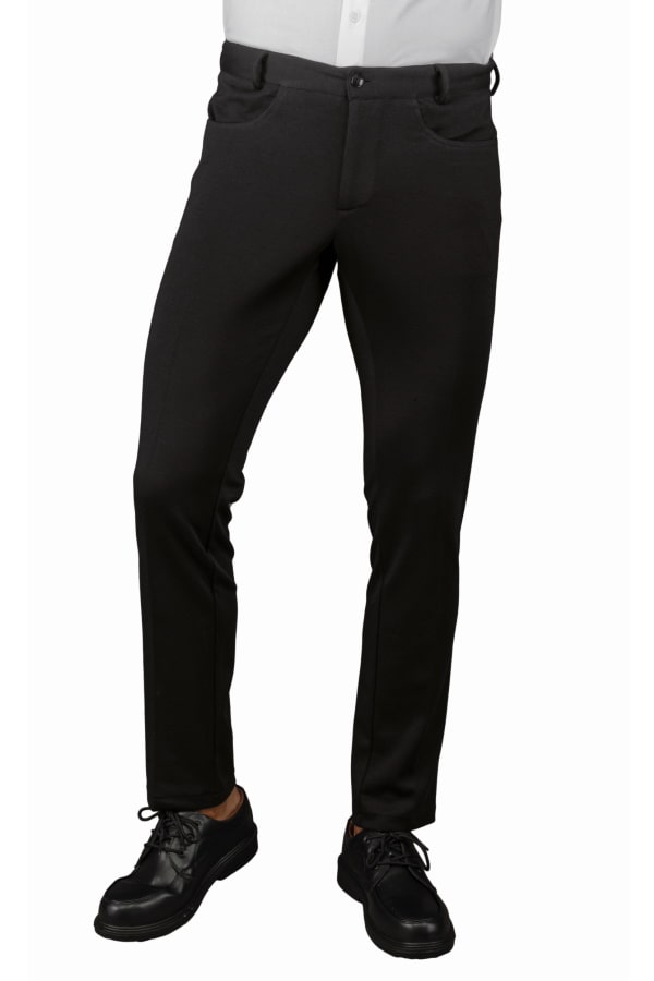 Pantalone yale slim jersey milano nero 064591