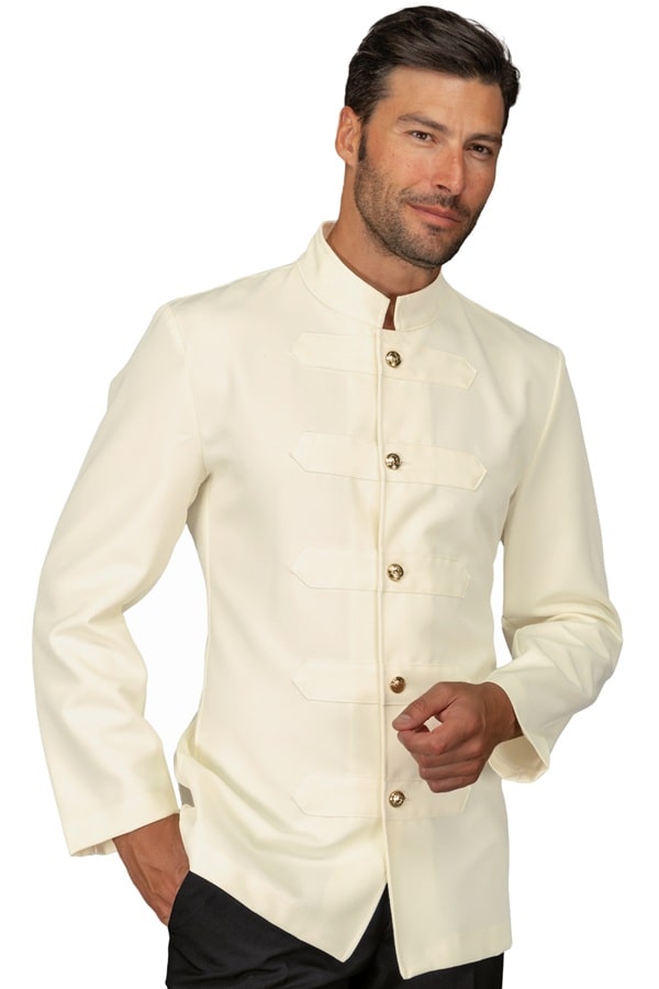 Coreana con alamari crema 066605