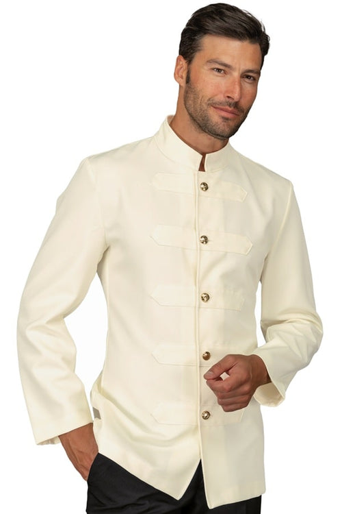 Coreana con alamari crema 066605