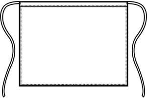 Grembiule vita senza tasca 46 cm disegno