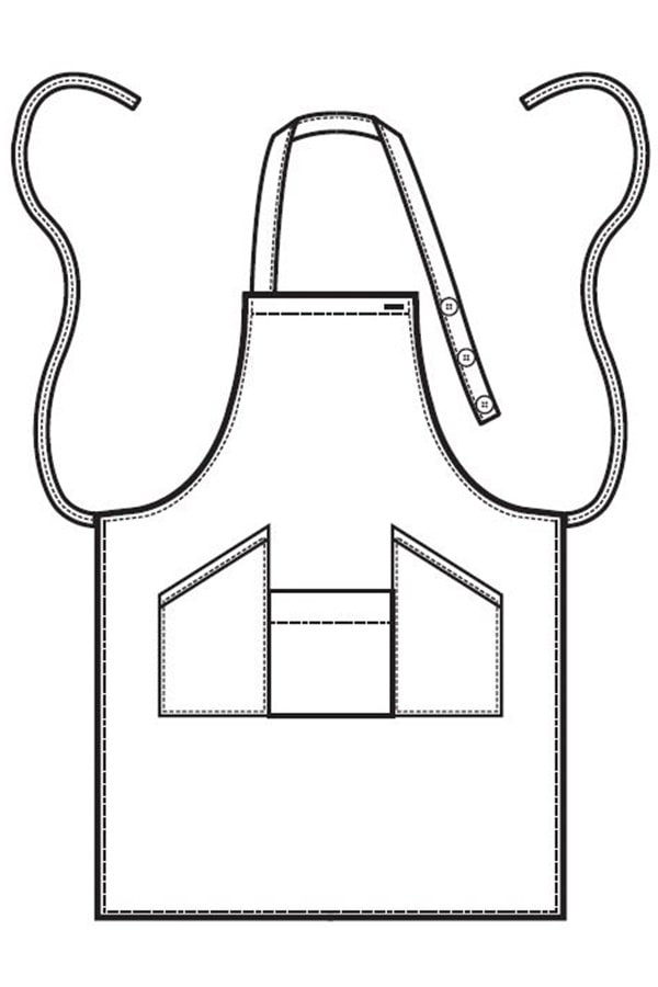 Grembiule Champagne porta tablet disegno