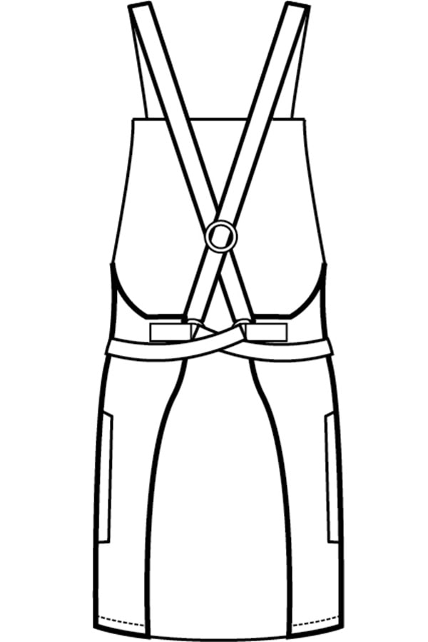 Grembiule Oxford disegno rear