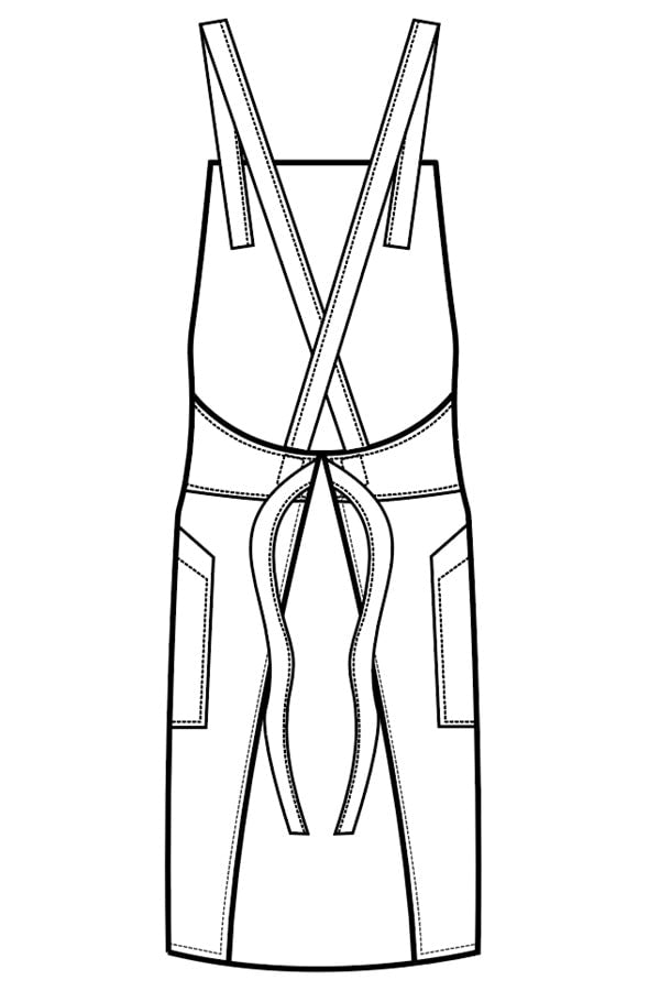 Grembiule Samurai stone disegno rear