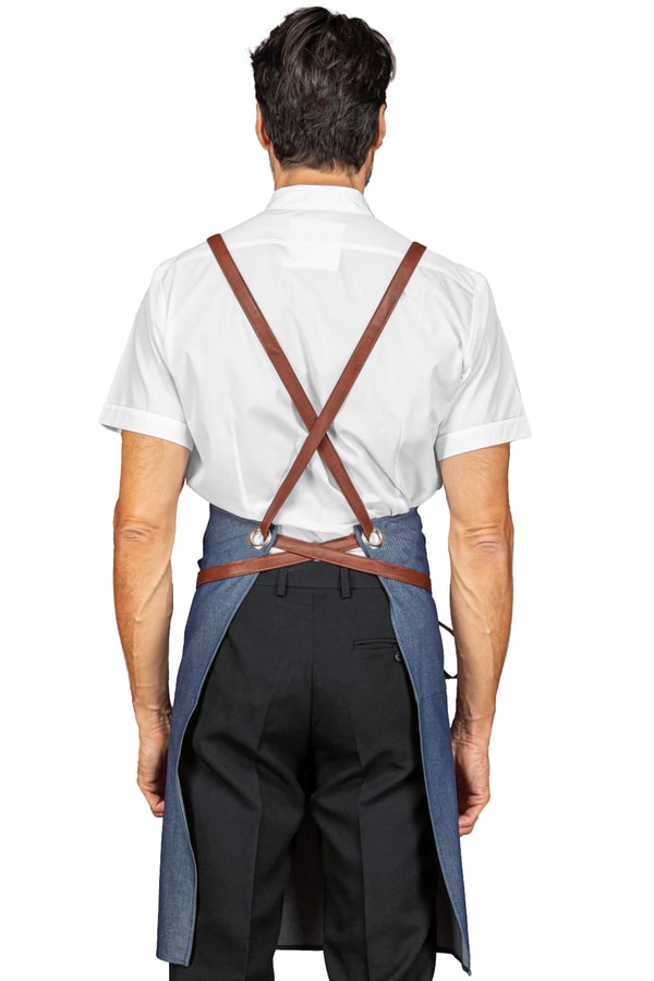 Grembiule Bristol Jeans e cuoio 088977