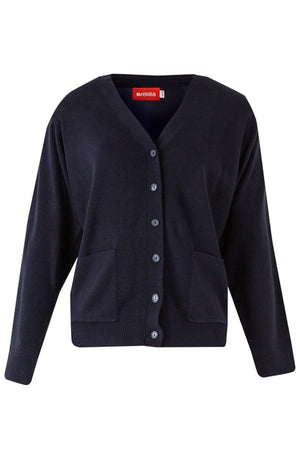 Cardigan a maglia rasata blu