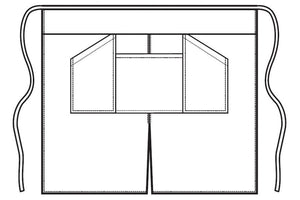 Grembiule Versailles porta tablet disegno