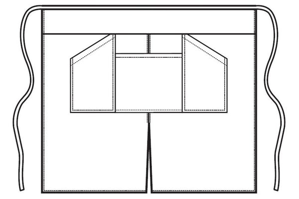 Grembiule Versailles porta tablet disegno