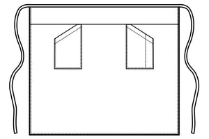 Grembiule Versailles senza spacco disegno