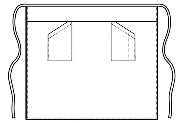 Grembiule Versailles senza spacco disegno