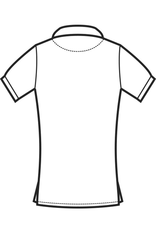 Polo Donna Stretch Isacco disegno rear