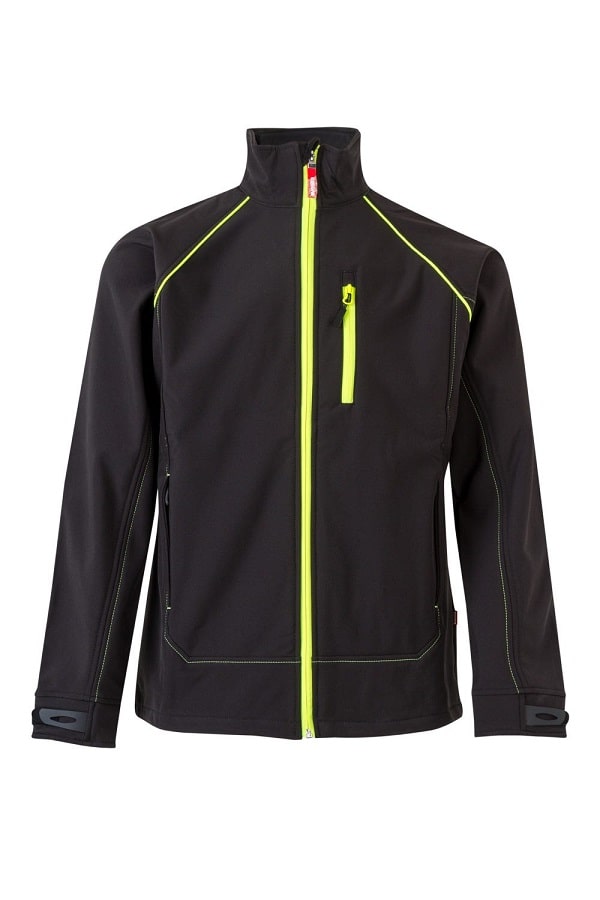 Giubbotto Softshell Velilla Profilato Nero Giallo