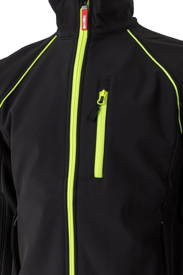 Giubbotto Softshell Velilla Profilato Nero Giallo
