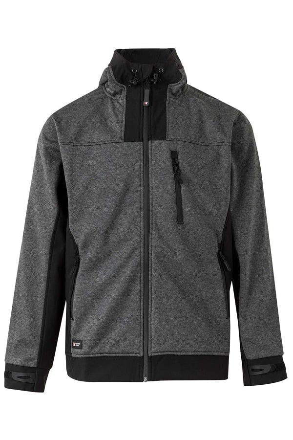 Softshell invernale Bicolor con cappuccio Grigio