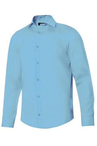 Camicia Uomo Azzurra in Polycotone