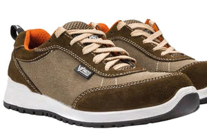 Scarpe Brisk S1P SRC in tessuto Canvas Marroni