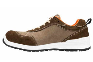 Scarpe Brisk S1P SRC in tessuto Canvas Marroni