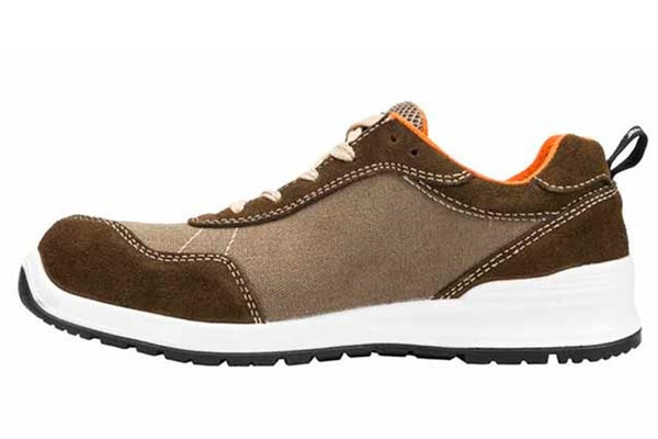 Scarpe Brisk S1P SRC in tessuto Canvas Marroni