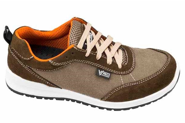 Scarpe Brisk S1P SRC in tessuto Canvas Marroni