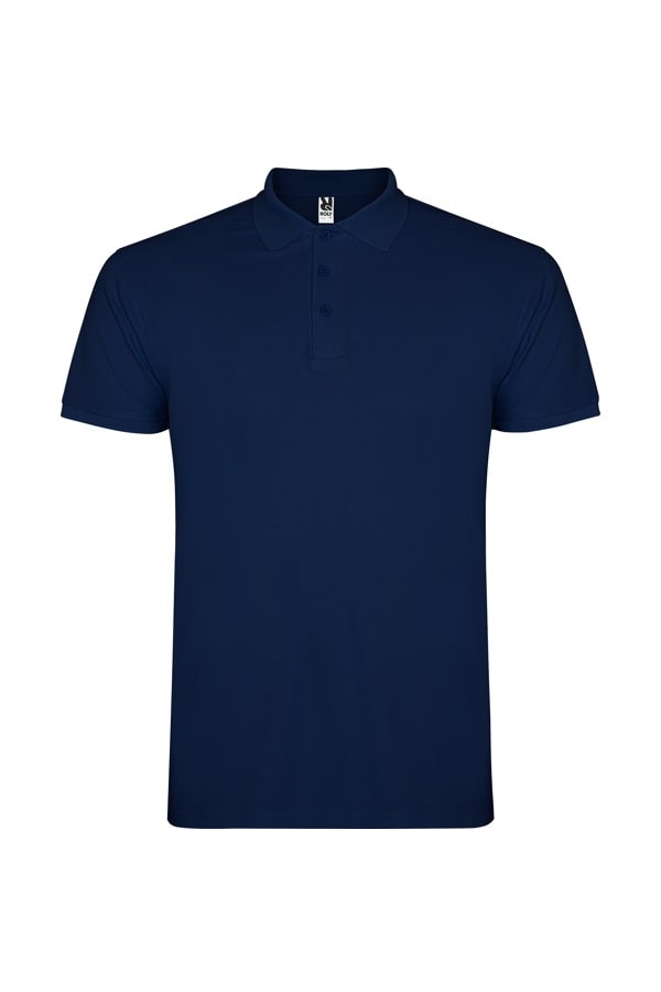 Polo bimbo in cotone blu navy