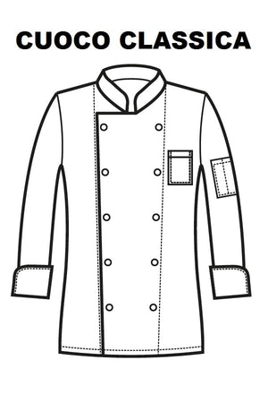 Giacca Cuoco classica disegno front