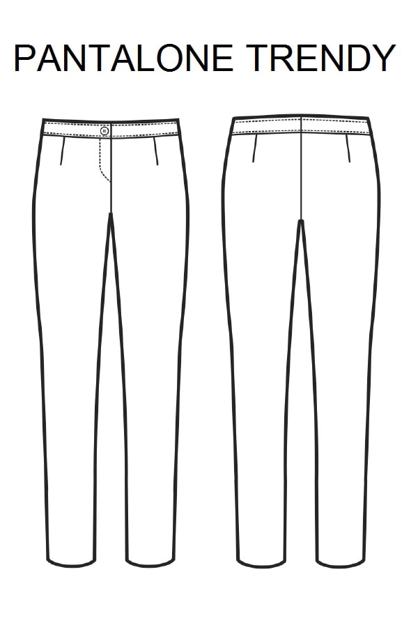 Pantalone Trendy Nero disegno
