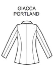 Giacca Portland Stretch Lana foderata Nera back