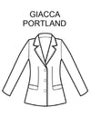 Giacca Portland Stretch Lana foderata Nera front