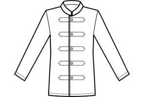 Disegno coreana con alamari front