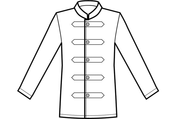 Disegno coreana con alamari front