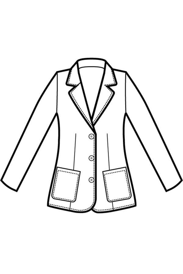 Disegno Giacca Donna Maryland Jersey Front