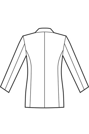 Disegno giacca uomo 2 bottoni rear