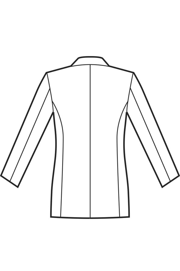 Disegno giacca uomo 2 bottoni rear