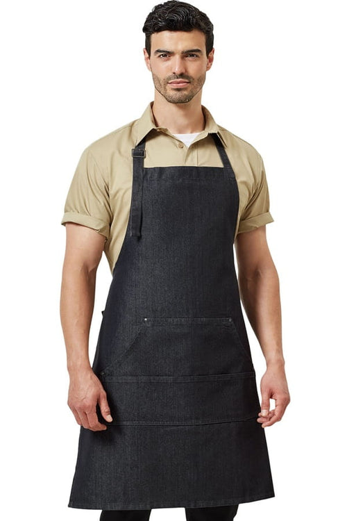 Grembiule pettorina Jeans Stitch Denim Bib Apron