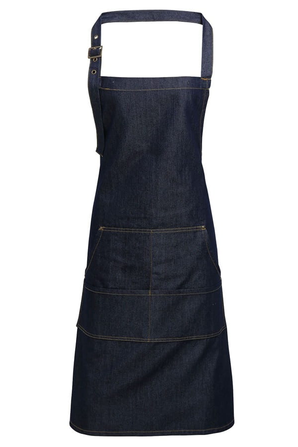 Grembiule pettorina Jeans Stitch Denim Bib Apron