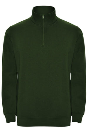 Felpa con zip collo Roly Aneto forest green