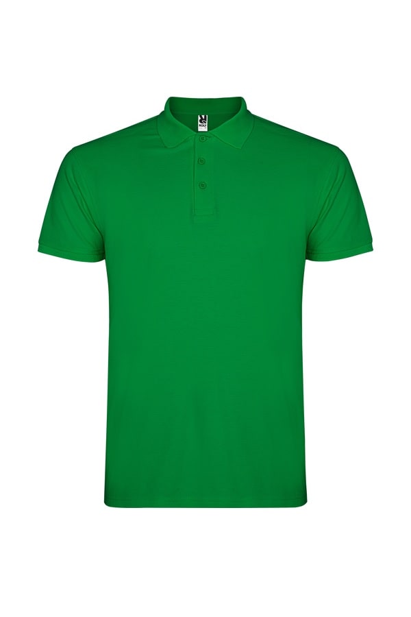Polo bimbo in cotone verde tropical