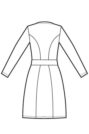 Abitino Salonicco Boheme bianco non stiro disegno rear