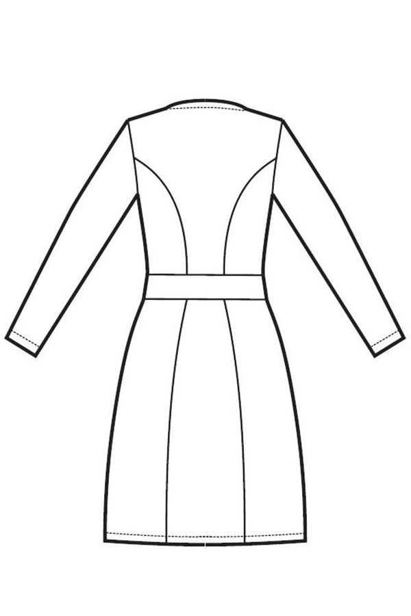 Abitino Salonicco Boheme bianco non stiro disegno rear