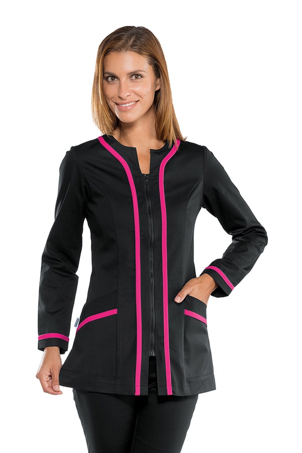 Casacca Aruba nera e fuxia