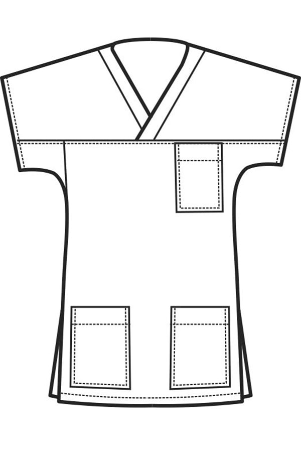 Casacca collo a v Disegno front