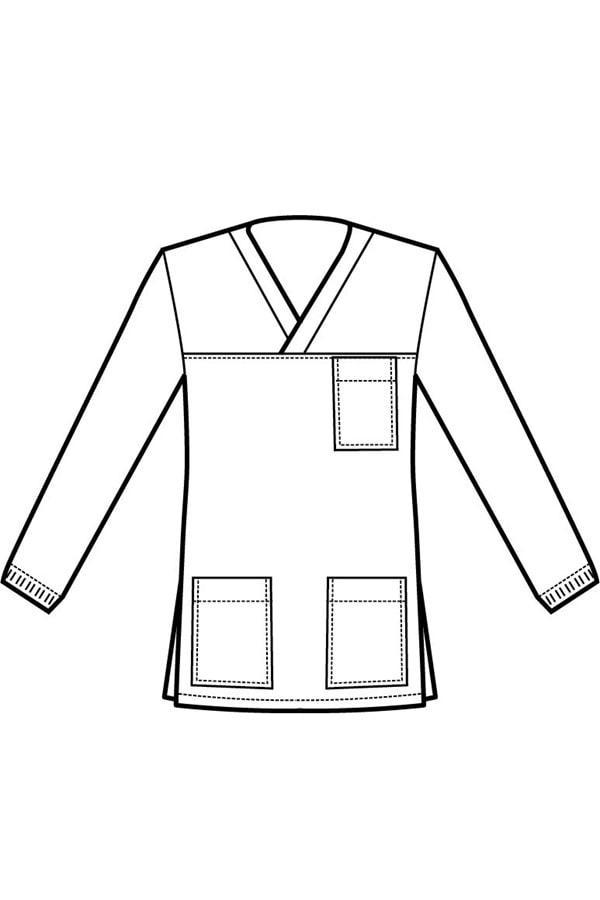Casacca collo a v manica lunga isacco disegno front