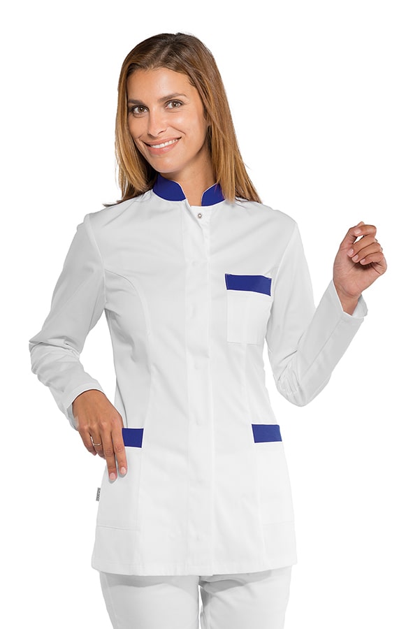 Casacca Donna coreana Costa rica bianca e blu