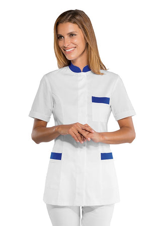 Casacca Donna coreana Costa rica bianca e blu