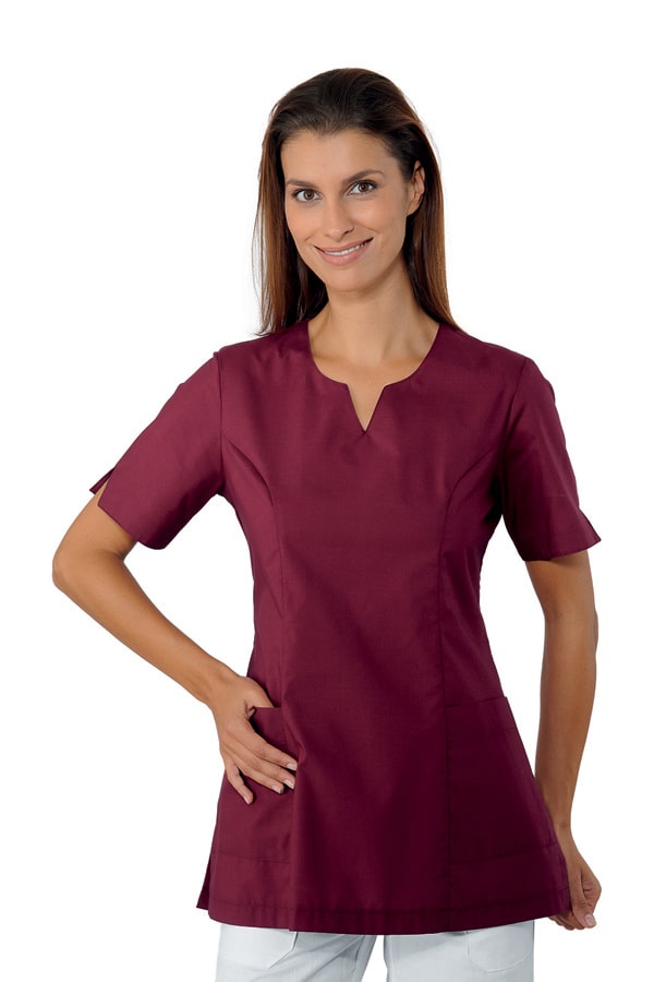 Casacca Tiffany in polycotone light Bordeaux