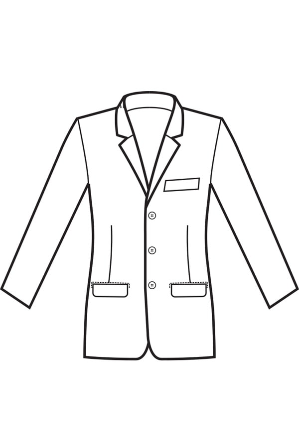 Disegno Giacca Uomo 3 bottoni front